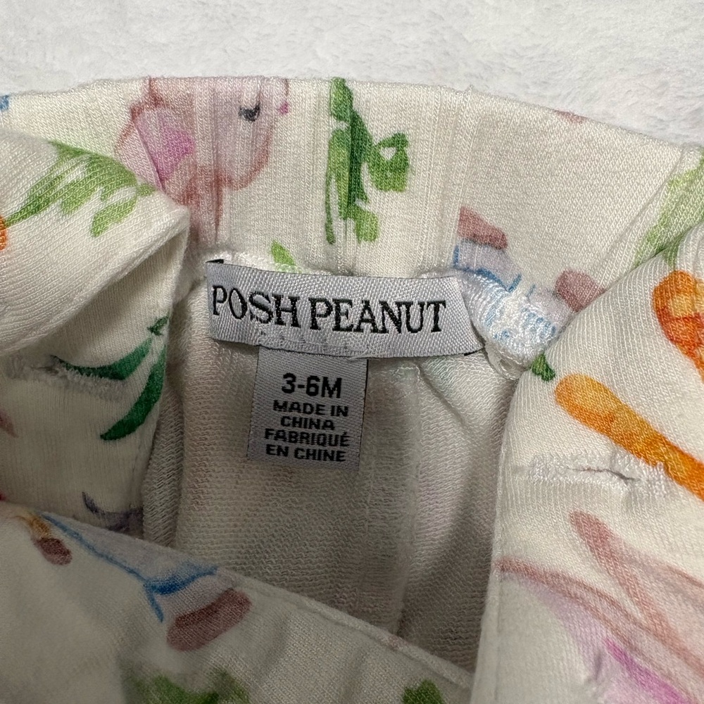 Posh Peanut Bunny Garden Shortie Overalls | 3–6 Months | VGUC - Picture 3 of 3